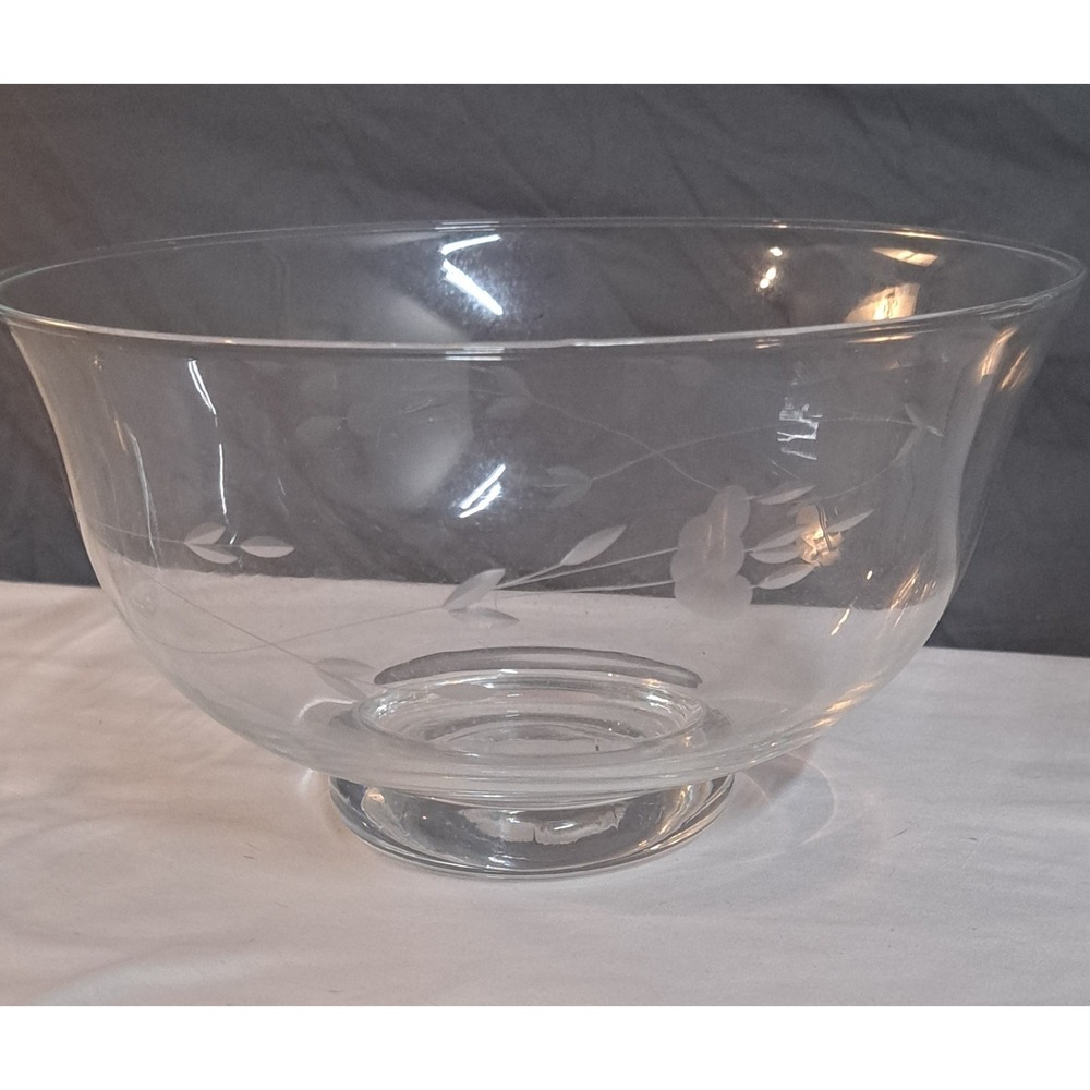 Vintage Princess House Heritage Crystal Irish Coffee Mugs Etched Floral Pattern - Picture 11 of 16